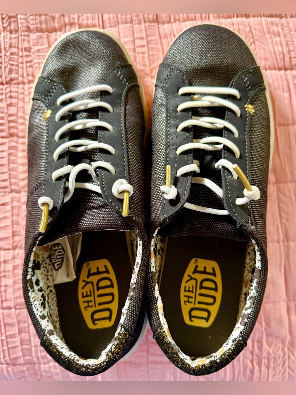 Hey Dude Women’s Karina Shimmer Sneakers NWOT - Picture 3 of 13